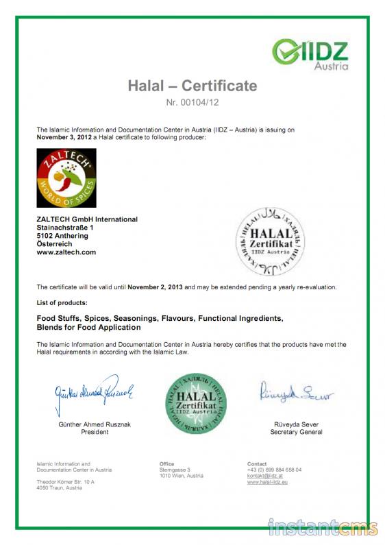 Halal-Zertifikat
